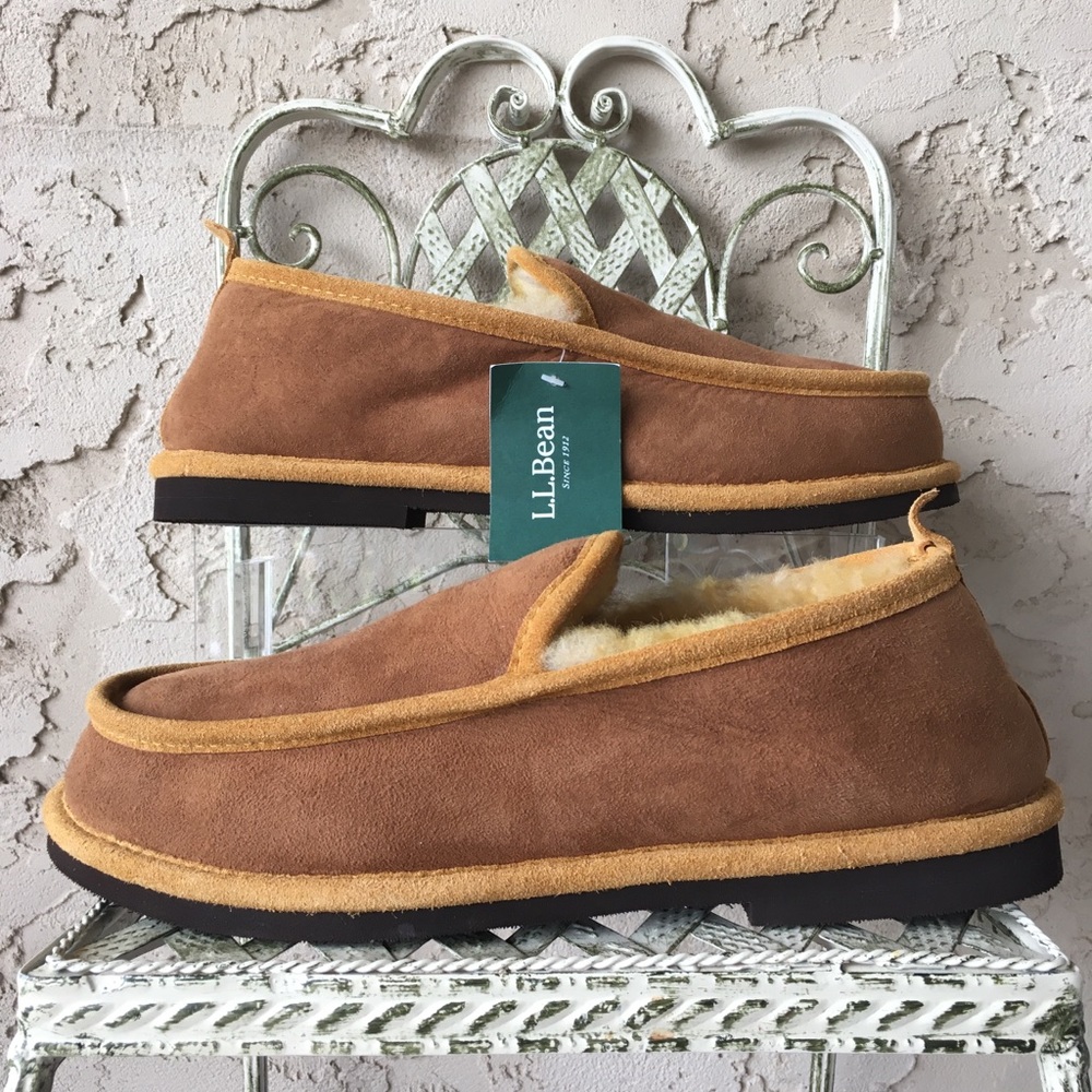 NWT L.L. Bean Men’s Slippers Indoor/Outdoor Sole